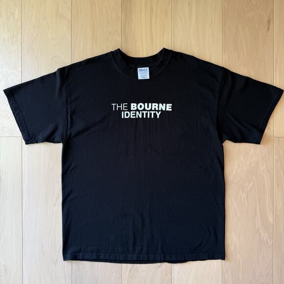 Vintage Bourne Identity Shirt XL Black Y2K Movie Promo Matt Damon Streetwear - Picture 2 of 7
